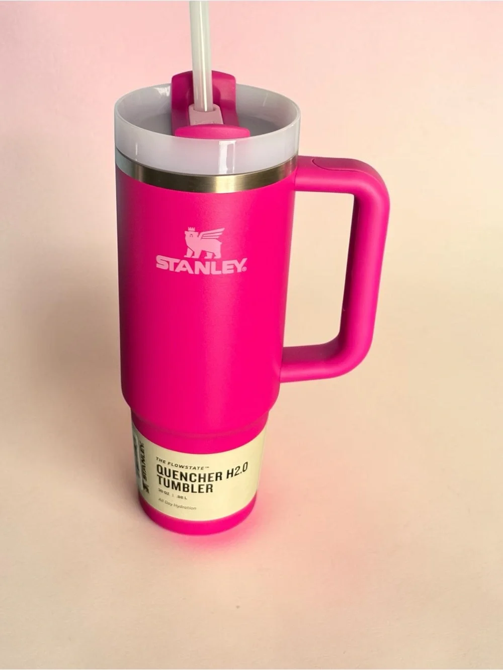 Stanley 30oz handle tumbler-BOOT & straw pack topper-ViOLET Blossom-HOT PiNK-NEW - Picture 9 of 10